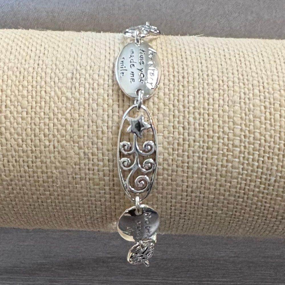 Sterling Stars & Moon Bracelet